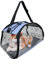 EVE Textile Hunde Tragetasche | Katzen Tragetasche | Hundetasche | Katzentasche | Hunde Umhängetasche | Katzen Umhängetasche | Atmungsaktive Tasche | Transparente Handtasche | 47x30x30 cm (Hellblau)