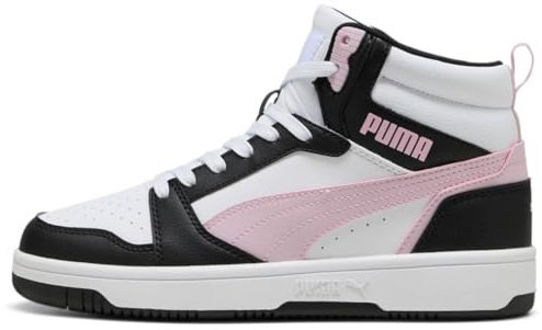 PUMA Rebound V6, Scarpe da Ginnastica Unisex - Adulto, White Rose Mauve Black, 42.5 EU