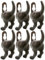 Novaliv 6x Gusseiserne Haken Hundepopo 3x4,5x8,5 cm einfache Montage stabil sicher ideal für Wand- und Decken-Dekoration Garderobe Vintage Stil robust langlebig und elegant perfekte Dekoration