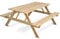 holz4home® Picknickbank aus Holz I Outdoor Sitzbank mit Tisch I Picknicktisch Massivholz Gartenmöbel I Naturholz Sitzgruppe Tisch mit Bänken I Für Garten Terrasse Gastronomie (170 cm)