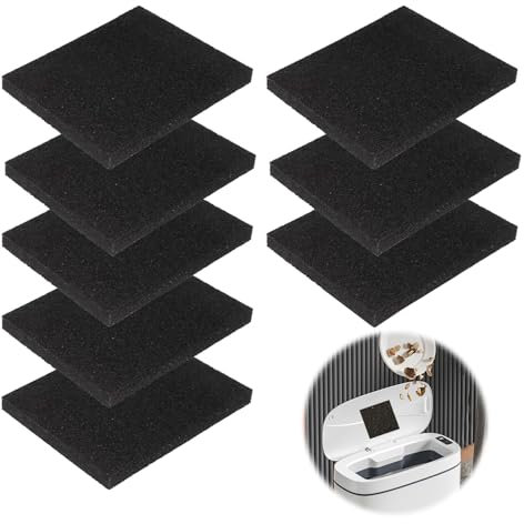 8 Stück Küche Aktiviert Kohlenstoff Filter Kompost Behälter Ersatz Filter Quadrat Bioeimer Filters Geruch Holzkohle Filter für Biomüll Abfallbehälter Kompostbehälter Kohlefilter(12.5cm x 12.5cm)