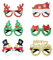 6 Stück Weihnachtsbrillen Neuheit, Xmas Glassesc Erwachsene, Weihnachten Neuheit Brille, Weihnachten Party Brille, Weihnachten Party Requisiten, Weihnachten Zubehör zu tragen, Weihnachtsmann Brille,