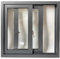 Finestra Scorrevole Rettangolare in Vetro, Finestra di Uscita dal seminterrato in Alluminio con Vetro temperato, Finestra Scorrevole Orizzontale con Schermo(Gray,WxH 40x12in(102x30cm))