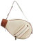 FLCPJGV Tennis-Gurttasche, Tennisschläger-Rucksack, Schläger-Sporttasche, PU-Ledertasche, Wasserabweisende Tennistasche, Weiß