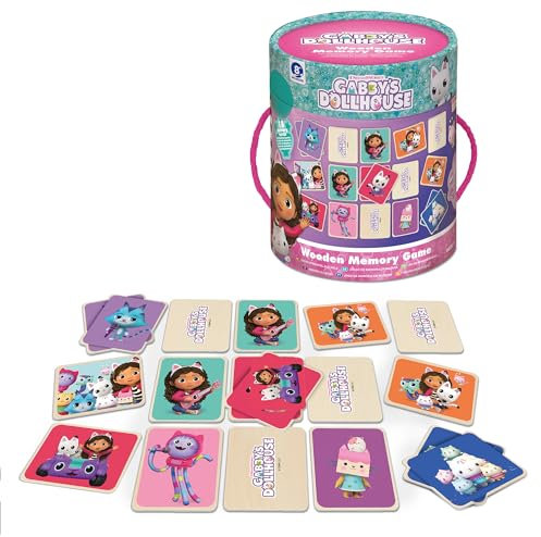 Gabby's Dollhouse Memory Game for Kids - Matching Game with Gabby & Friends - Fun Family Travel Game - Compact & Portable Design - Classic Character Matching Toy for Home or On-the-Go Entertainment