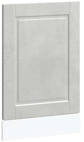 Gecheer Dishwasher Panel Dishwasher Cover for Door Front,Decorative Kitchen Dishwasher Panel Refrigerator Decor Porto Concrete Grey 45x1,5x67 cm Engineered Wood