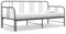 Myheimly Ausziehbett Sofabett Ausziehsofa Bettgestell Tagesbett Schlafsofa Gästebett Bett Metallbett Bettsofa Sofa Couch MetallGrau