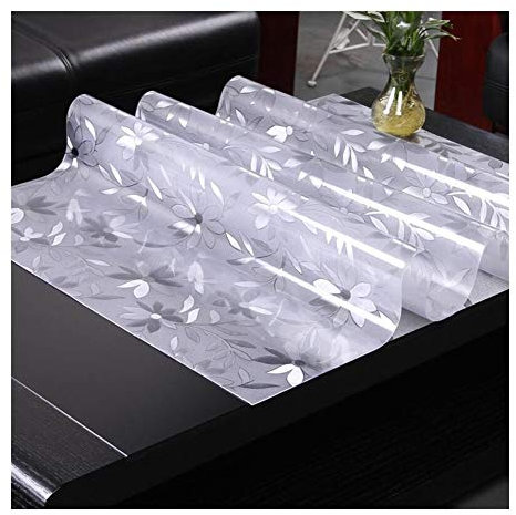 WXQTM Étanche Nappe Plastique Résistant Aux Rayures Verre Souple Surface en Bois Dur pour La Cuisine,Personnalisable (70x100cm)