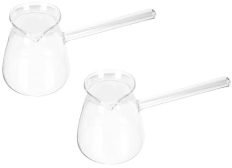 TIDTALEO 2piezas Cafetera Jarra De Vidrio Transparente Tetera De Vidrio Hogar Lechera De Portátil Teteras Aleatorio