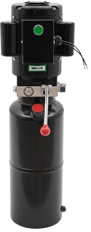 HUSPOO Pompa elettroidraulica, 220 V, 2,2 KW, 10 l, con pressione 18 MPa, per rimorchi ribaltabili e sollevatori auto, 2850 giri/min (nero)