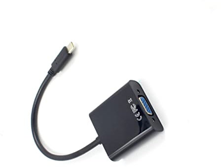 CLISPEED Cable Adaptador USB Tipo Vga 1080P para TV y Proyector Conector Macho a Hembra Compatible Computadoras y Cable de 1.8m Color Negro
