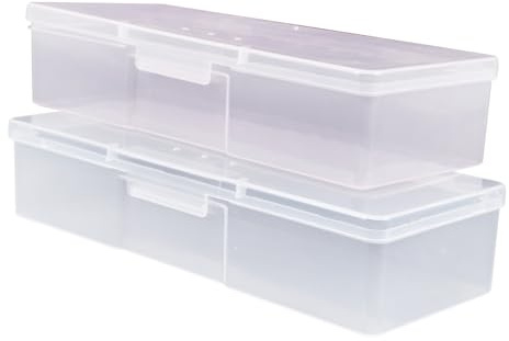 LOLIPPYY 4pcs Manicure Storage Case Nail Tool Organizer Box Lightweight Compact Nail Art Brush Holder for Home Professional Use