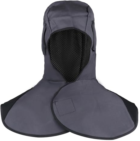 Gavaeu Lightweight Welding Protective Cap with Hood, Soft Helmet with Neck-Shoulder Drape - Heat & Abrasion Resistant Welding Hood, Essential Head Protector for Men & Women
