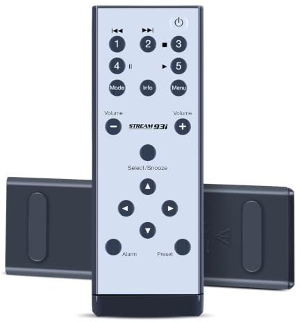 Snrigw Replacement Remote Control for Roberts Stream 93i DAB Radio | No Setup Required, Sensitive, Fully Functional, Batteries Not Included