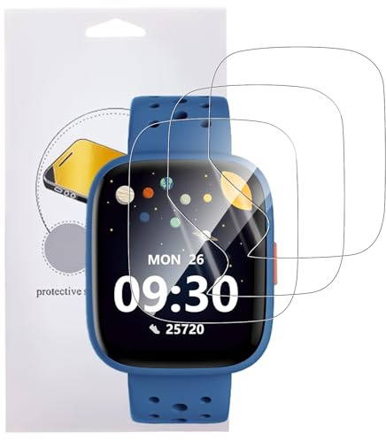 CONAPIKA Screen Protector for BIGGERFIVE BRAVE 3/BRAVE 2/BW03/BW02/BIGGERFIVE Kids SmartWatch 1.8 inch, 3 Pack HD Clear Soft TPU Anti-Scratch Bubble Free Touch Sensitive Self-Healing Elastic Skin Film