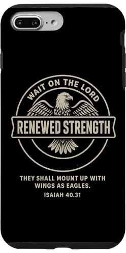 Renewed Strength Isaiah 40:31 Eagle Design Christian Gift Case for iPhone 7 Plus/8 Plus