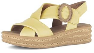 Gabor Damen Plateausandalen, Frauen Sandalen,braun,klassisch,Komfort-Mehrweite,modisch,orthopaedisch,einlege-Sohlen,gesund,Yellow,39 EU / 6 UK