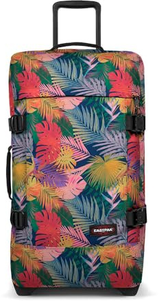 Eastpak Tranverz M Koffer 78L (67 x 35,5 x 30 cm), mittelgroßer Reisekoffer mit Rollen, leichtes Gepäck mit 2 Fächern, Teleskopgriff & TSA-Schloss - Brize Retro Navy