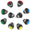 Larcele 10 Stück 12mm Momentan Wasserdicht Push Button Mini DruckTaster Druckknopf ANKG-01 (5 Farben) MEHRWEG