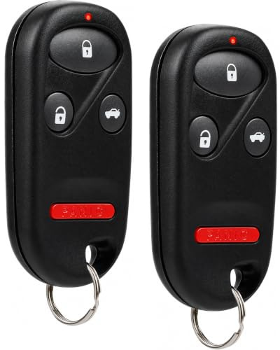 Car Key Fob Keyless Entry Remote fits 1997-2001 Honda CR-V/2000-2009 Honda S2000 (E4EG8DJ), Set of 2