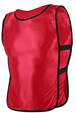 VGEBY 6pcs Trainingsleibchen Kinder, Fußball Leibchen Markierungshemden Set für Jungen Mädchen Basketball Sports Training Trikot Weste (Farbe : Rot, Abmessung : 6pcs)
