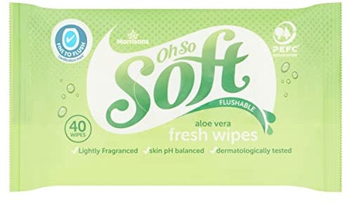 Morrisons Softer Sensitive Moist Aloe Toilet Tissue Wipes 40 pack