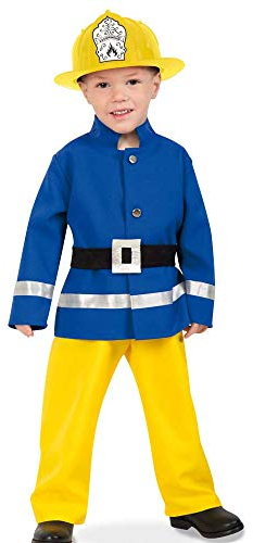 KarnevalsTeufel Kostüm-Set Feuerwehrmann - Feuerwehr kleiner Held, Kinderkostüm und Helm (116)