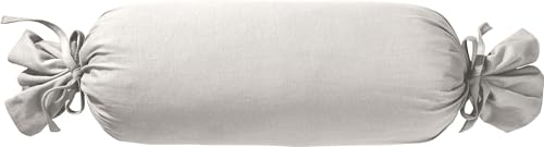 Erwin Müller Nackenrollenbezug Single-Jersey Murnau - Silber Größe 40x15 cm Ø - bügelfrei, strapazierstark, elastisch, mit Bindeband