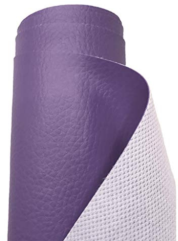 A-Express Premium Gekörnt Wasserdicht Kunstleder Gekörnt Lederimitat Texturiert Lederstoff Meterware - 500cm x 140cm (Lila)