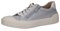 CAPRICE Damen Sneaker flach aus Leder mit Reißverschluss, Blau (Lt.Blue Comb), 39 EU
