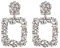 EVER FAITH Damen 6 Farben Groß Strass Kristall Quadrat Geometrische Statement Trapezförmige Ohrringe für Party Hochzeit Klar Silber-Ton