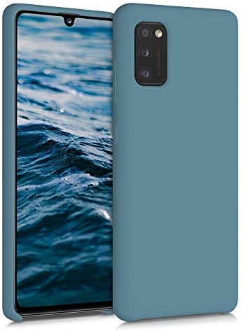 kwmobile Hülle kompatibel mit Samsung Galaxy A41 Hülle - Silikon Handy Case - Handyhülle weiche Oberfläche - kabelloses Laden - Arctic Night