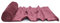 Minkee Strickstoff glattes Muster 50x160 cm (Bordeauxrot)