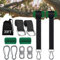 Werfeito Extra lange Baumschaukelgurte, 90 cm, 2,4 m, 3 m, 6 m, 9 m, Baumschaukel-Hängegurt-Set, hält 2268 kg, mit Baumschutz, robuster Karabiner und Drehgelenk, perfekt für Schaukeln und Hängematten