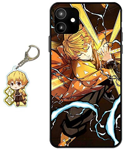 Staremeplz Compatible with iPhone 11 Case Anime Design [With Figure Keychain], Soft Silicone Flexible TPU Animation Phone Case for iPhone 11