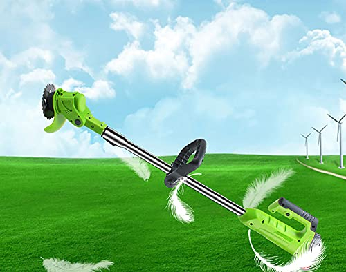 GHJA Tondeuse sans Fil, Coupe-Bordures sur Batterie Coupe-Bordures Filaire 1000W, Coupe-Bordures Electrique 40 Cm avec 2 Poignées, Manche Télescopique et Vitesse de Coupe Variable