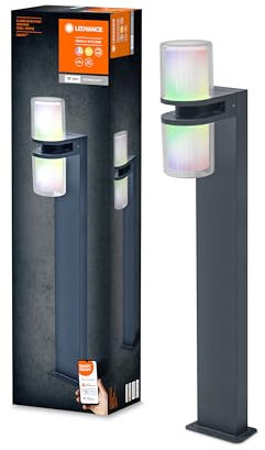 LEDVANCE SMART+ WI-FI UPDOWN FLARE 80 cm - dimmbare LED Standleuchte dunkelgrau für Außen aus beständigem Aluminium, RGB-Farbsteuerung, 14 W, 3000 Kelvin warmweiß, 1000 Lumen, IP44