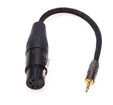 GAGACOCC TRRS 2.5mm Male to 4-Pin XLR Female Balanced Headphone Audio Adapter Cable Compatible for Astell&Kern AK240 AK380 AK320 onkyo DP-X1 X5III XDP-300R iBasso DX200
