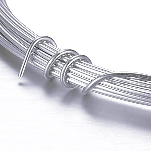 Perlin Aluminiumdraht 1,5mm Tibet Silber Optik 5m Schmuckdraht | Für markante Boho Konturen matte Ethno Details Trachtenakzente rustikale Schleifen sichtbare Ornamentformen und Anhänger