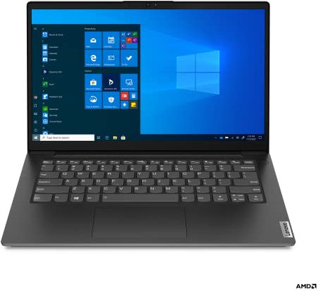 Lenovo V14 G2 ALC - Ordenador portátil 14 FullHD (Procesador AMD Ryzen 3 5300u, 8GB RAM, 256 SSD, Integrated AMD Radeo Graphics, Windows 10 Home) Negro - Teclado QWERTY español