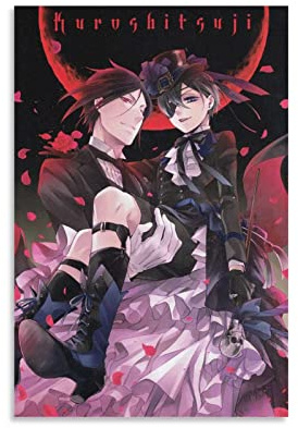 Black Butler Anime-Poster Sebastian Ciel Vintage Leinwand-Kunstposter und Wandkunstdruck, modernes Familien-Schlafzimmer, Dekor-Poster 20 x 30 cm