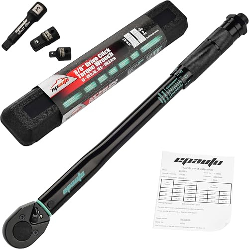 EPAuto 3/8-Zoll-Antrieb, Klick-Drehmomentschlüssel, 10-80 Ft-lb./ 13,6-108,5 Nm