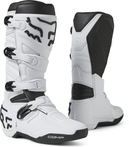 Fox Racing - COMP Stiefel - Erwachsene Herren - Motocross-Stiefel, Reitstiefel, Offroad-Stiefel, Schutzstiefel, Weiß, 8