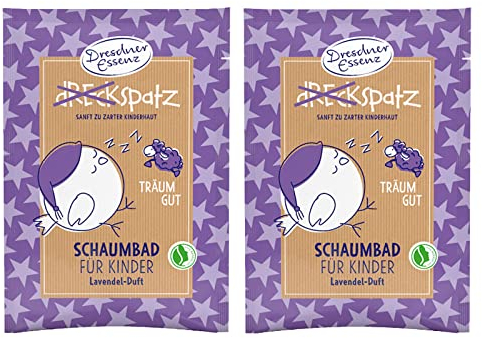 2er Pack Dresdner Essenz Dreckspatz Schaumbad Träum gut Lavendel-Duft 2 x 40 ml Badezusatz vegan