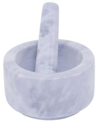 Premier Housewares Grey Marble Mortar And Pestle 250ml Handcrafted Sturdy And Durable Sublime Veining Organic Charm Pestle Mortar 12 x 7 x 12 cm