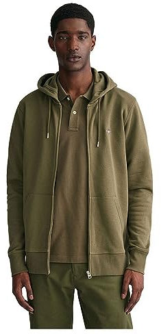 Gant Herren Reg Shield Full Zip Hoodie Kapuzenpullover, Juniper Green, 3XL EU