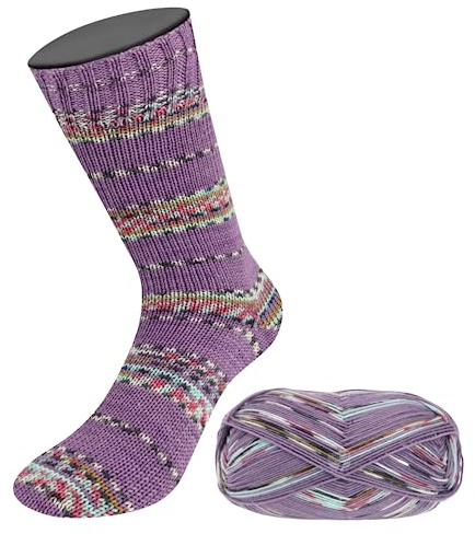 MEILENWEIT 100g Merino Extrafine Appiano 2559 - lila/hellblau/rot/schwarz