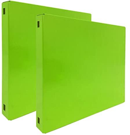 PROREGAL 2x Memoboard aus Stahl geschlossen | HxBxT 30x30x3,5cm | Grün | Wandtafel Trägersystem Magnettafel Lochblech