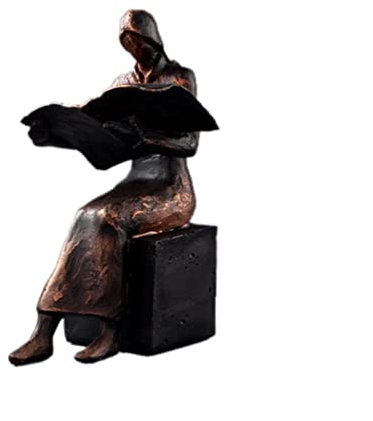 TEmkin Dekorative Buchstützen, Vintage-Figur, Skulptur, Bibliothek, Buchständer, Buchstütze, Abstrakter Charakter, Harze, Statue, Schreibtischdekoration, Bücherregal, Figuren, S