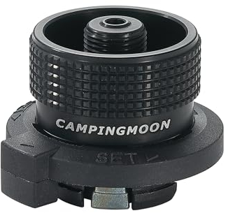 CAMPINGMOON Simple Butane Adapter for Nozzle Type Butane Camping Canister Black BKZ11